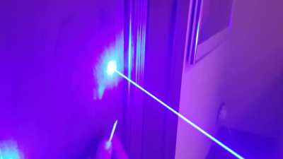 I made the laser baby with real high power blue laser diodes