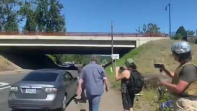 Proud Boy and Vietnam Vet Get Into It at Clackamette Park in Oregon City, OR.