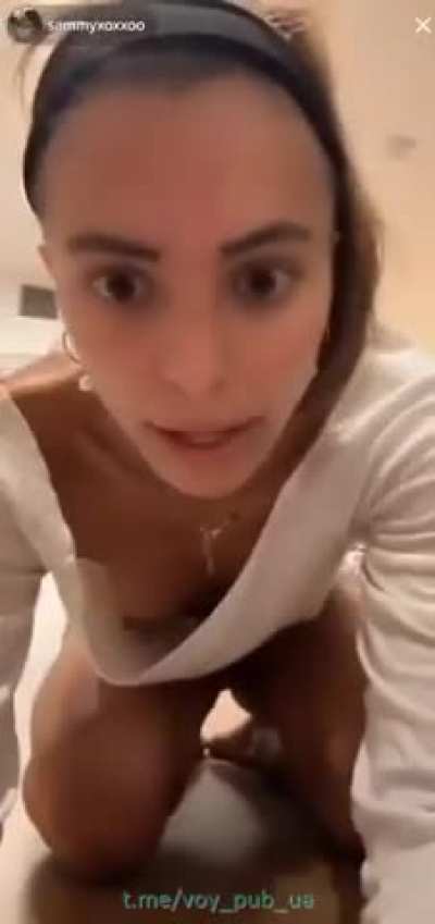 Samantha Marie&rsquo;s nip slip on TikTok live 