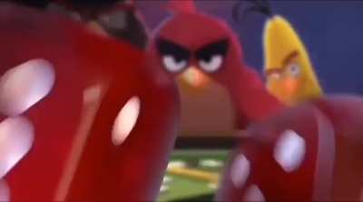 The "If I roll a twelve you fucking die" gif's source is from a trailer for a cancelled angry birds game