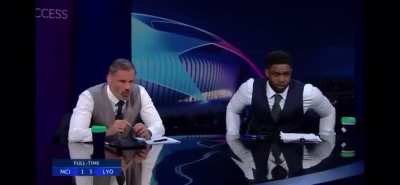 Jamie Carragher&rsquo;s reaction to Sterling&rsquo;s miss
