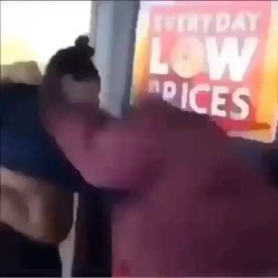 Fat b*tches fighting over food
