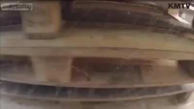 Those are legs sticking up after crash.