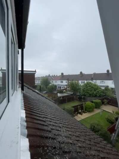 Sudden downpour in South London