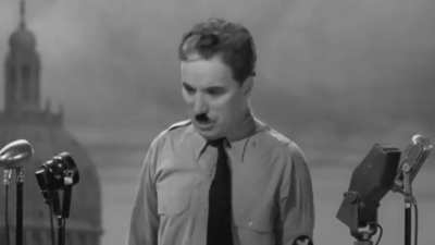 Charlie Chaplin's 1940 speech in "The Great Dictator" is considered one of the greatest speeches in the history of cinema.