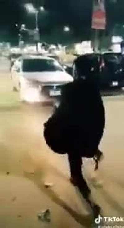 To hit a car?