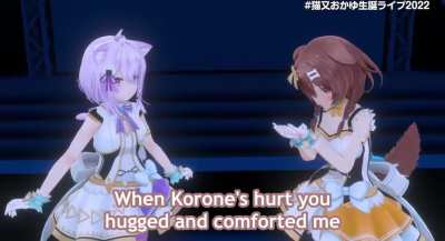 Korone's cute "letter" to thank Okayu for everything she's done for her