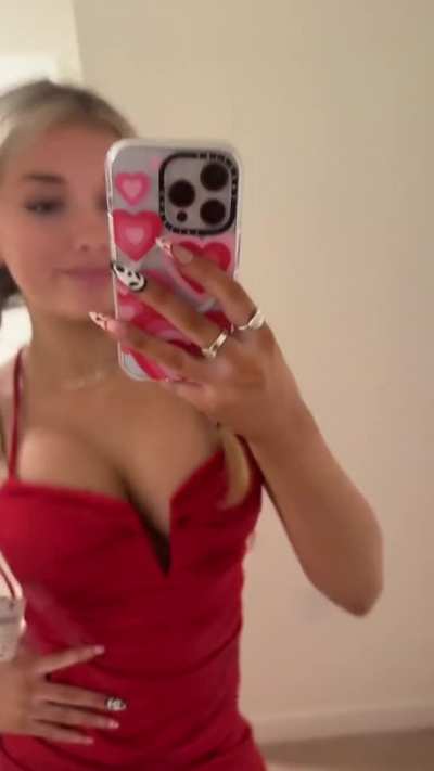 Breckie Hill - Red dress
