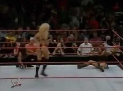 Torrie Wilson&rsquo;s birthday today! Here she is serving a lucky Mickie James some cake.
