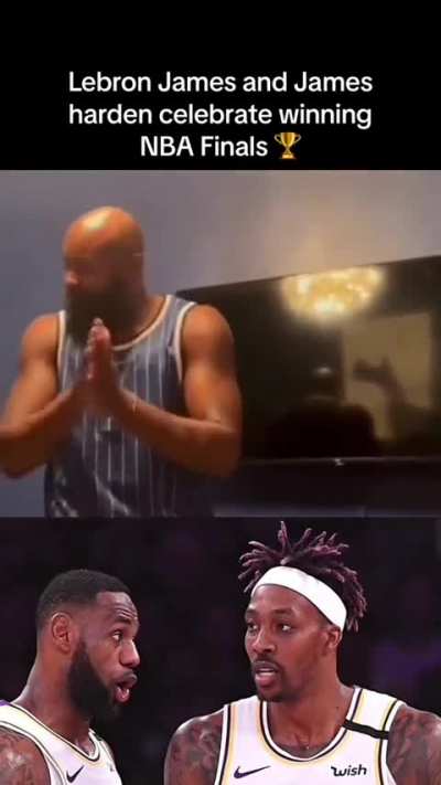 Lebron James and James Harden celebrate winning NBA Finals 🔥