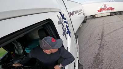 Reversing a 25m &rdquo;mega truck" as it is called here