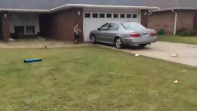 12-year old kid goes around damaging neighbour's properties until he gets arrested