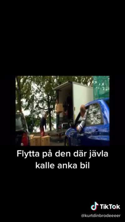 Flytta den j&auml;vla Kalle anka bil