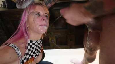 I'm an extra sloppy and messy submissive cum slut