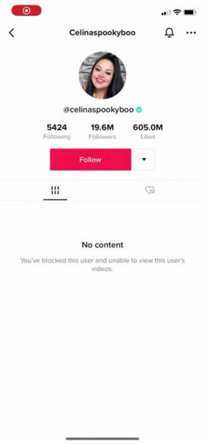 TikTok shows blocked users content