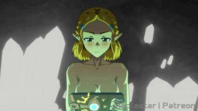 Zelda&rsquo;s bath time is interrupted by Link (Maplestar)[Zelda: Tears of The Kingdom]
