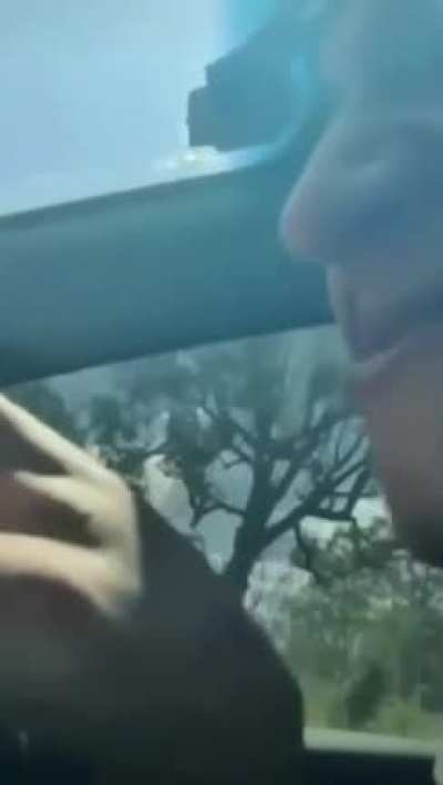 Fireworks in a car...