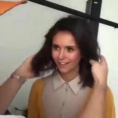 Nina Dobrev was giving him the eyes