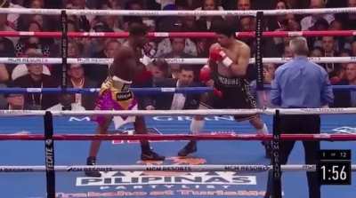 Watch: Pacquiao&rsquo;s uses stressful feints before doing his signature combination against Broner