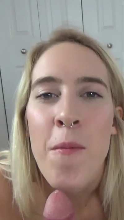 Cadence Lux Strokes Out a Hot Load Into Her Mouth