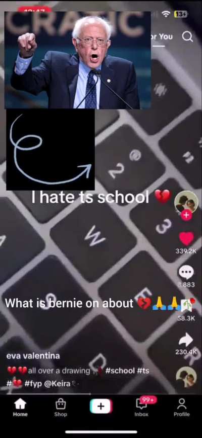 Bernie tweakinff!!