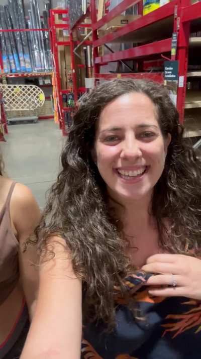 Cheeky flashes in the hardware store