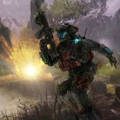 A digital art piece I just finished inspired by all the halo reach concept art. I gave noble 6 the commando rifle because I think it looks cool even though it&rsquo;s not in reach.