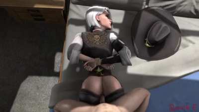 Ashe Tied Up Pronebone (Quick E) [Overwatch]