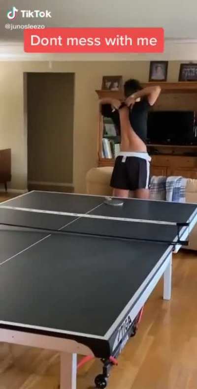 Never playing ping pong with this guy