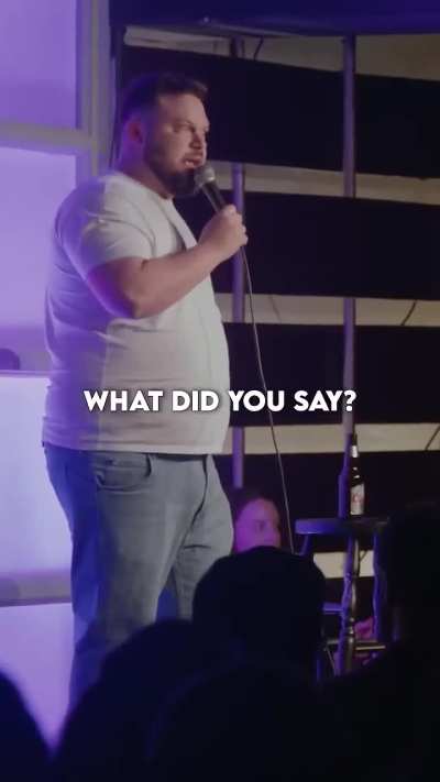 Comedian Ben Bankas tries to double down on his unfunny content while calling an unimpressed audience member as triggered.