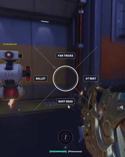 widow now makes a "phew" sound using her shot dead emote