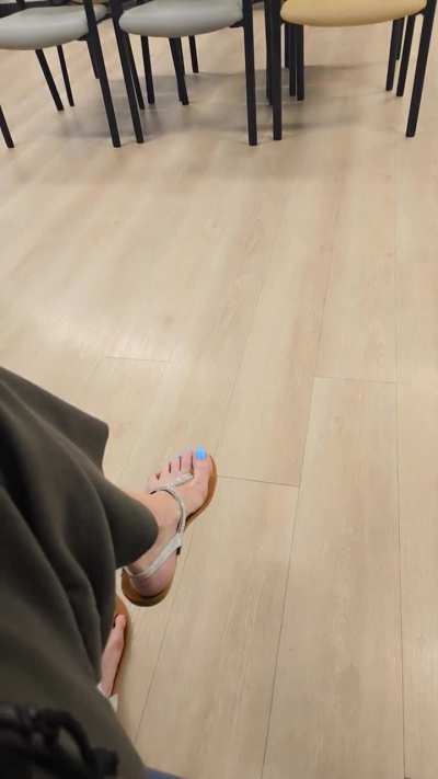 What more impressive... the feet, the polish or the sandals?