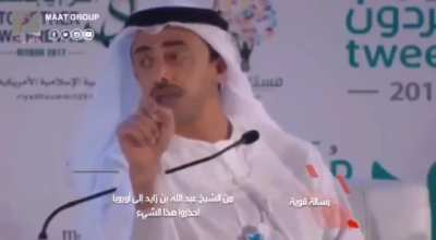 UAE foreign minister predicting current events happening in Europe in 2017