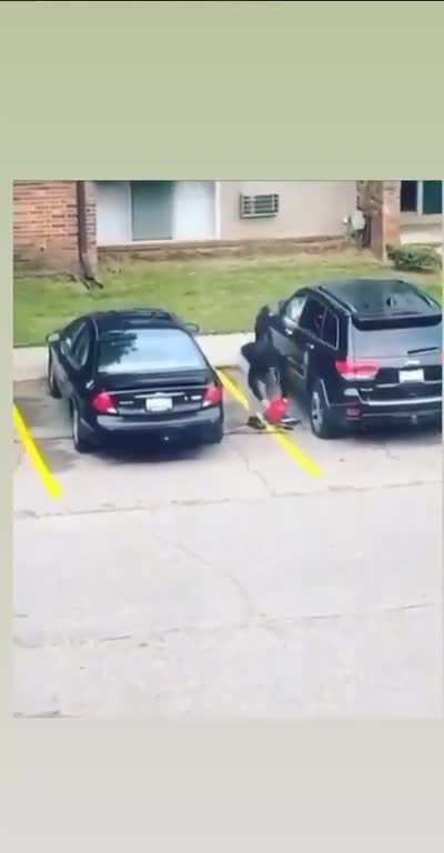 Karen attempted to light her ex husband's car in fire