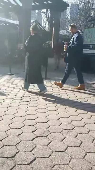 Sam Smith gets heckled by a Karen in NYC.
