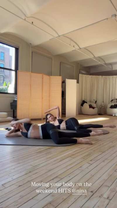 Nina workouts with Melissa Wood-<wbr>Teppe<wbr>rberg | IG stories 11/8/25