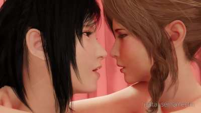 Tifa x Aeris (justausername3d) [Final Fantasy 7]