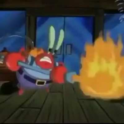 Mr Krabs commits Arson