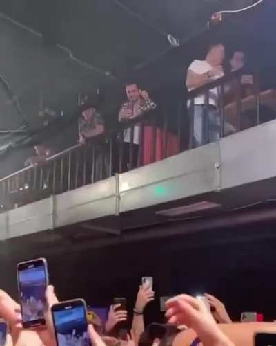 Russian celebrity Olga Buzova apparently likes to be groped by a crowd of strangers at her concert