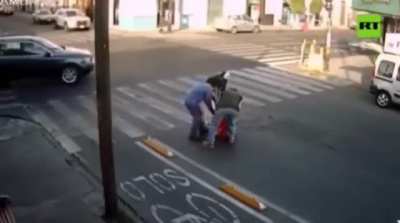 This thing right next to the crosswalk