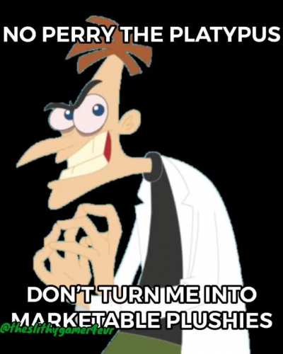 doofenshmirtz turns into marketable plushies