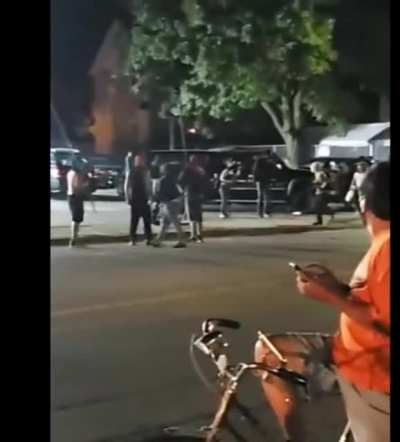 Finally found a clear video of that blurry ass picture the prosecution is pushing. This explodes their narrative that Kyle chased Rosenbaum and pointed his gun at him.
