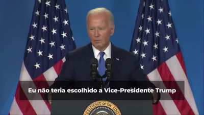 Agora Joe Biden chamou a vice-presidente Kamala Harris de &ldquo;Trump&rdquo;.