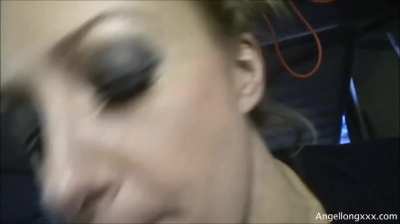 Angel Long swallows cum in garage