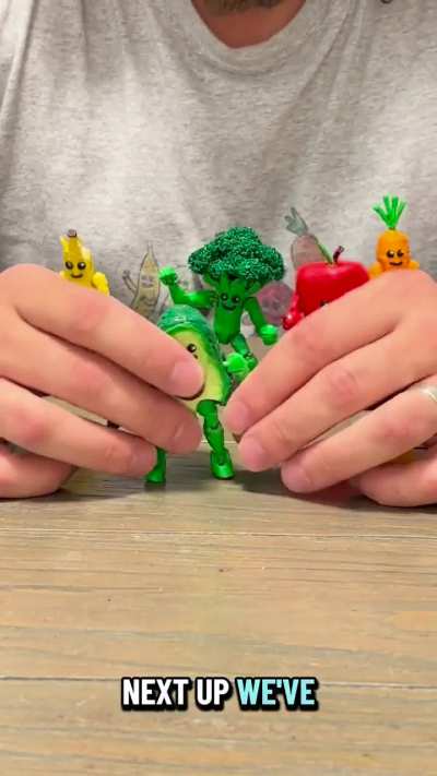 Brocc Fudeson and the Healthy Fudes! Hand drawn 3d pen action figures