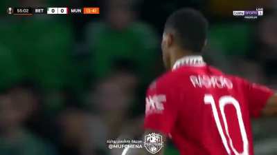 Marcus rocket goal &amp;amp; real betis fun middle finger