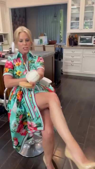 Cheryl showing off the MILF legs