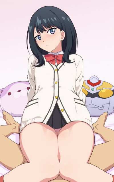 Rikka Takarada giving a thighjob Mushiro_(nijie728995)