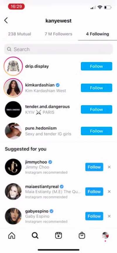 Just preserving the moment Kanye followed an Un-Christlike page