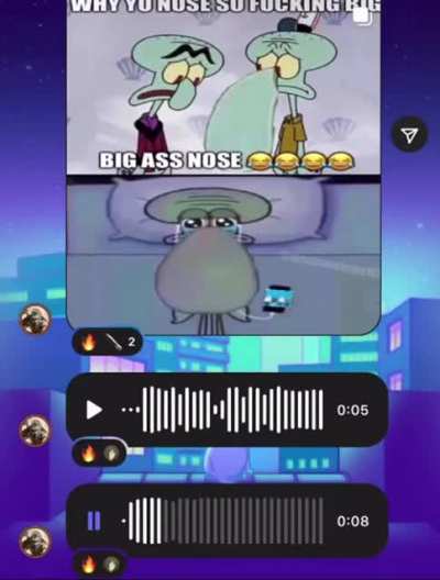 squidward listens to wheezer
